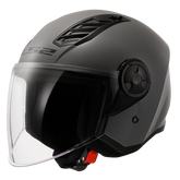 LS2 OF616 Airflow II Open Face Motorcycle Helmet - Solid Nardo Grey