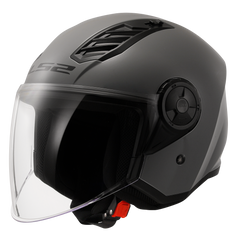 LS2 OF616 Airflow II Open Face Motorcycle Helmet - Solid Nardo Grey