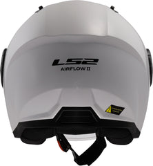 LS2 OF616 Airflow II Open Face Motorcycle Helmet - Solid Gloss White