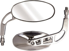 Bike It Phantom Universal Oval Chrome Mirrors With 10mm Thread