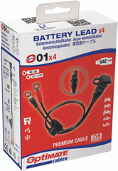 OptiMate O1 Weatherproof Eyelet Leads x 4
