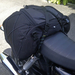 ROK Straps - Motorcycle/ATV Stretch Strap - Black/Orange Reflective 058