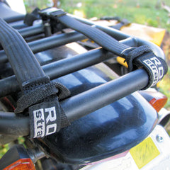 ROK Straps - Motorcycle/ATV Stretch Strap - Black/Orange Reflective 058