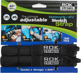 ROK Straps - Motorcycle/ATV Stretch Strap - Cruiser Black 025