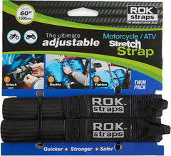 ROK Straps - Motorcycle/ATV Stretch Strap - Cruiser Black 025