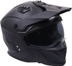 Stealth Fighter Full & Open Face Motorcycle Helmet - Matt Black