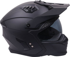 Stealth Fighter Full & Open Face Motorcycle Helmet - Matt Black
