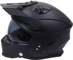 Stealth Fighter Full & Open Face Motorcycle Helmet - Matt Black
