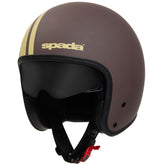 Spada Ace Command Open Face Motorcycle Helmet - Matt Brown