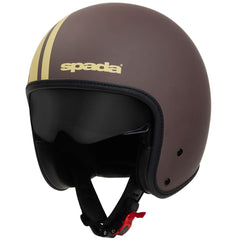 Spada Ace Command Open Face Motorcycle Helmet - Matt Brown