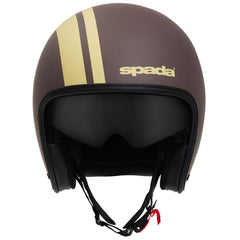 Spada Ace Command Open Face Motorcycle Helmet - Matt Brown
