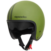 Spada Ace Command Open Face Motorcycle Helmet - Matt Green