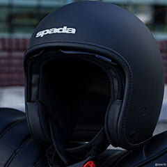 Spada Ace Open Face Motorcycle Helmet - Matt Black