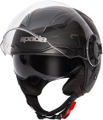 Spada Lycan 06 Open Face Motorcycle Helmet - Matt Black