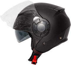 Spada Lycan 06 Open Face Motorcycle Helmet - Matt Black