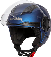 Spada Lycan 06 Open Face Motorcycle Helmet - Matt Blue
