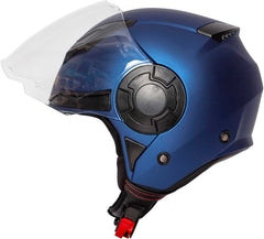 Spada Lycan 06 Open Face Motorcycle Helmet - Matt Blue