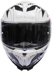 Spada SP18 Full Face Motorcycle Helmet - Strike White/Black/Red