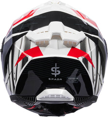 Spada SP18 Full Face Motorcycle Helmet - Strike White/Black/Red