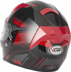 Vcan H128 Full Face Motorcycle Helmet - Helvet Red