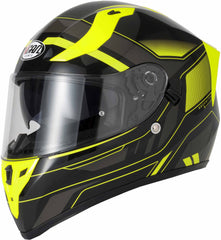 Vcan H128 Full Face Motorcycle Helmet - Helvet Yellow
