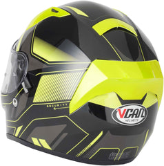 Vcan H128 Full Face Motorcycle Helmet - Helvet Yellow