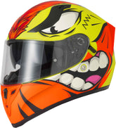 Vcan H128 Full Face Motorcycle Helmet - Mohawk Yellow