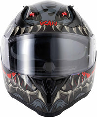 Vcan H128 Full Face Motorcycle Helmet - Titan Grey