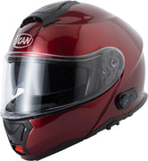 Vcan H272 Flip Up Motorcycle Helmet - Burgundy