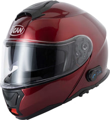 Vcan H272 Flip Up Motorcycle Helmet - Burgundy
