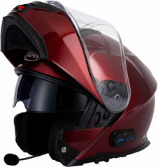 Vcan H272 Flip Up Motorcycle Helmet - Burgundy