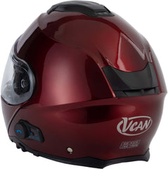 Vcan H272 Flip Up Motorcycle Helmet - Burgundy