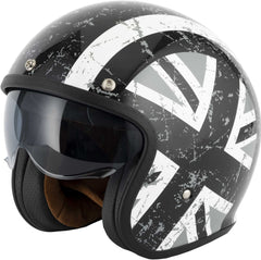 Vcan H589 Open Face Motorcycle Helmet - Black Jack