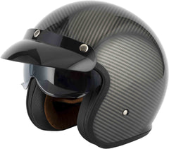 Vcan H589 Open Face Motorcycle Helmet - Delta Carbon