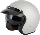 Vcan H589 Open Face Motorcycle Helmet - Matt Silver