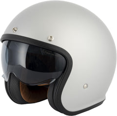 Vcan H589 Open Face Motorcycle Helmet - Matt Silver