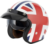 Vcan H589 Open Face Motorcycle Helmet - Union Jack