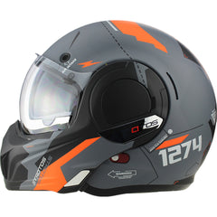 ViPER F242 Flip Up Motorcycle Helmet - Verto Grey/Orange