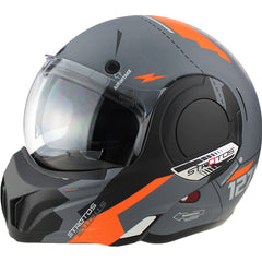 ViPER F242 Flip Up Motorcycle Helmet - Verto Grey/Orange