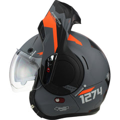ViPER F242 Flip Up Motorcycle Helmet - Verto Grey/Orange