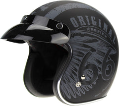 ViPER RS-05 Slim Open Face Motorcycle Helmet - Route 66