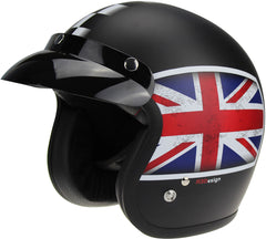ViPER RS-05 Slim Open Face Motorcycle Helmet - Union Jack Matt