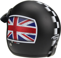 ViPER RS-05 Slim Open Face Motorcycle Helmet - Union Jack Matt