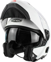 ViPER RS-V191 Flip Up Motorcycle Helmet - White