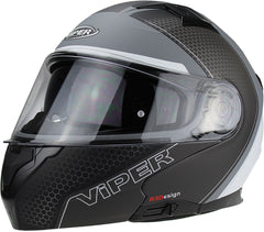 ViPER RS-V345 Flip Up Motorcycle Helmet - Trik Black/White