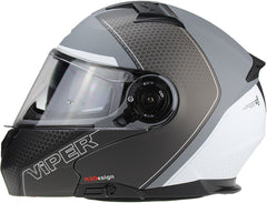 ViPER RS-V345 Flip Up Motorcycle Helmet - Trik Black/White
