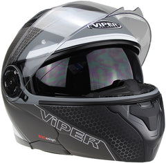 ViPER RS-V345 Flip Up Motorcycle Helmet - Trik Black/White