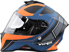 ViPER RS-55 Full Face Motorcycle Helmet - Cyclone Orange
