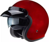ViPER RS-V06 Plus Open Face Motorcycle Helmet - Burgundy