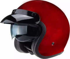 ViPER RS-V06 Plus Open Face Motorcycle Helmet - Burgundy